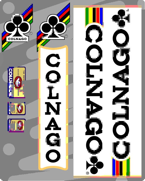 Colnago White Banderole Mexico/Super Decals