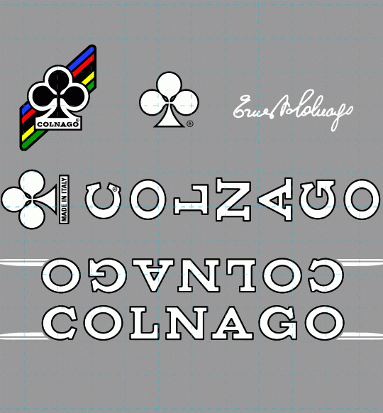 COLNAGO MIRRORED CHROME CLUB LOGO