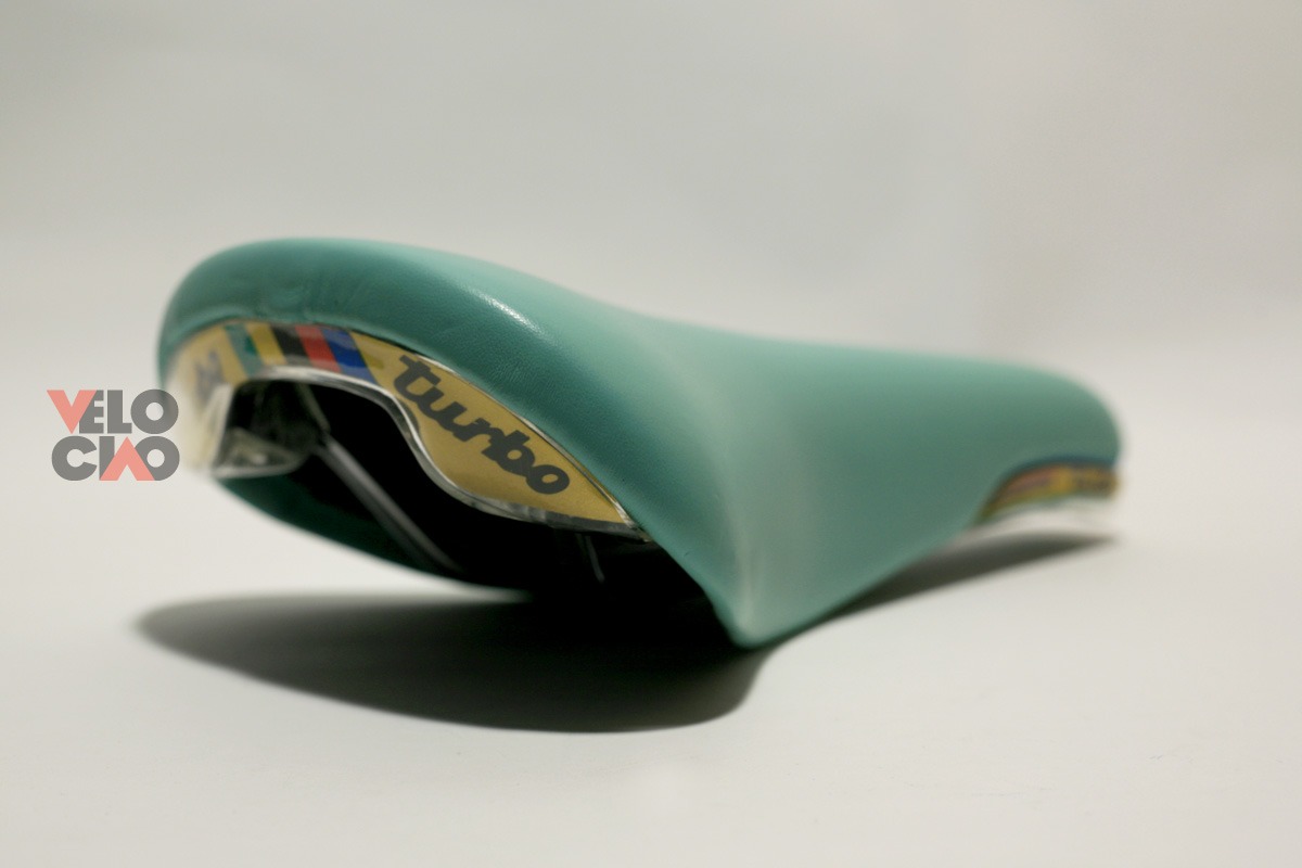 Sella Italia 'Super Turbo', celeste leather saddle (NOS/NIB) | velociao
