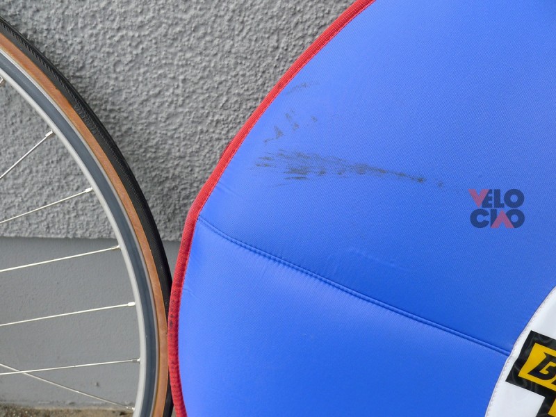 Campagnolo 'C-Record Sheriff Star' wheelset with Mavic 'Open Ceramic' rims, in 'Brügelmann' wheel bags (NOS/NIB)